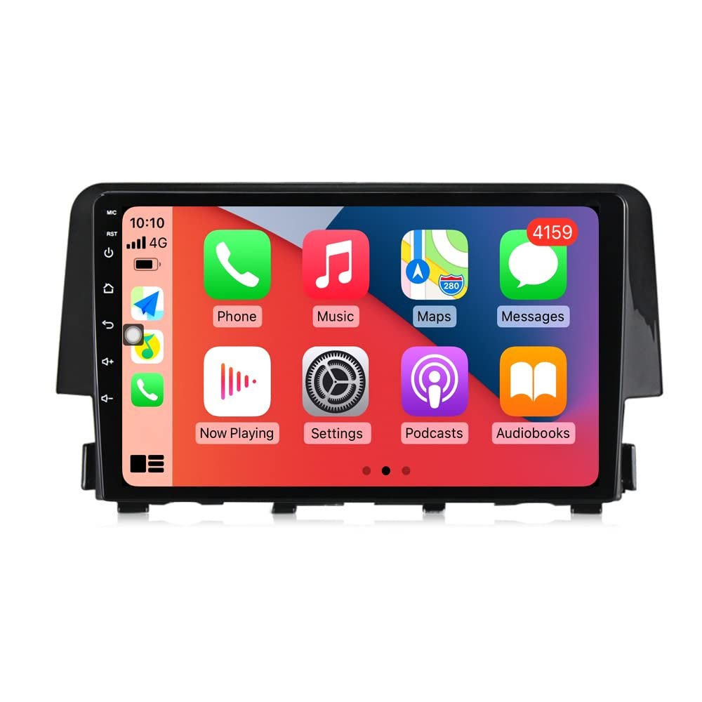 1280x720 9" IPS Touch Screen Android Car Stereo for Honda Civic 2016 2017 2018 2019 2020 2021 Bluetooth Car Radio Built-in Car-Play Android Auto GPS Navigation Dash Kit