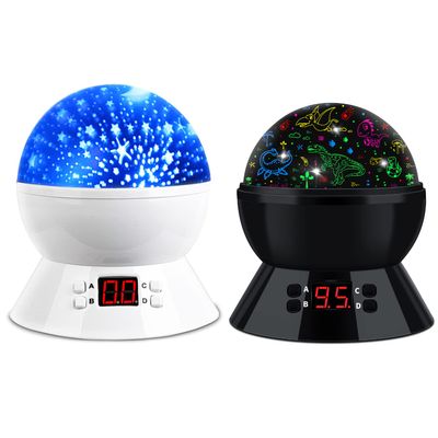 MOKOQI Dinosaur Star Night Light Projector for Kids Toys for Boys Room, 360 Degree Rotation with 17 Colors Dino Projection Light for Toddler