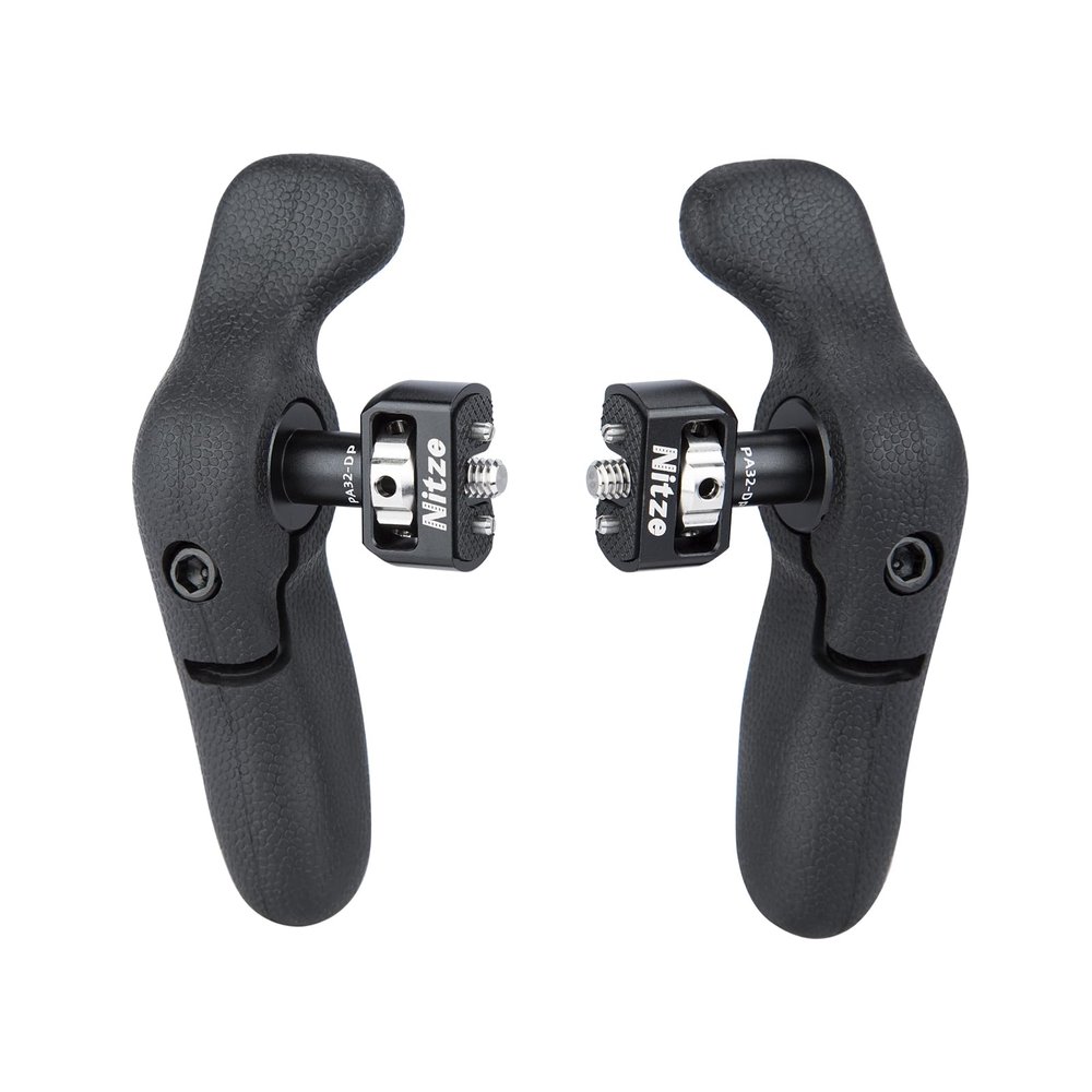 Nitze Side Handle Kit with 1/4" Screw and Retractable Locating Pins, 360 Adjustable Left and Right Side Handles for Smartphone/iPad/Monitor/Camera Cages - PA32D