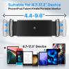 ROADOM Tablet Stand, Adjustable 360 Swivel Bracket, 180 Tiltable Clamp,Foldable Tablet Holder for 4.7-17.3'' iPhone/iPad/Tablet/Portable Monitor, Aluminum Alloy, Black view 3