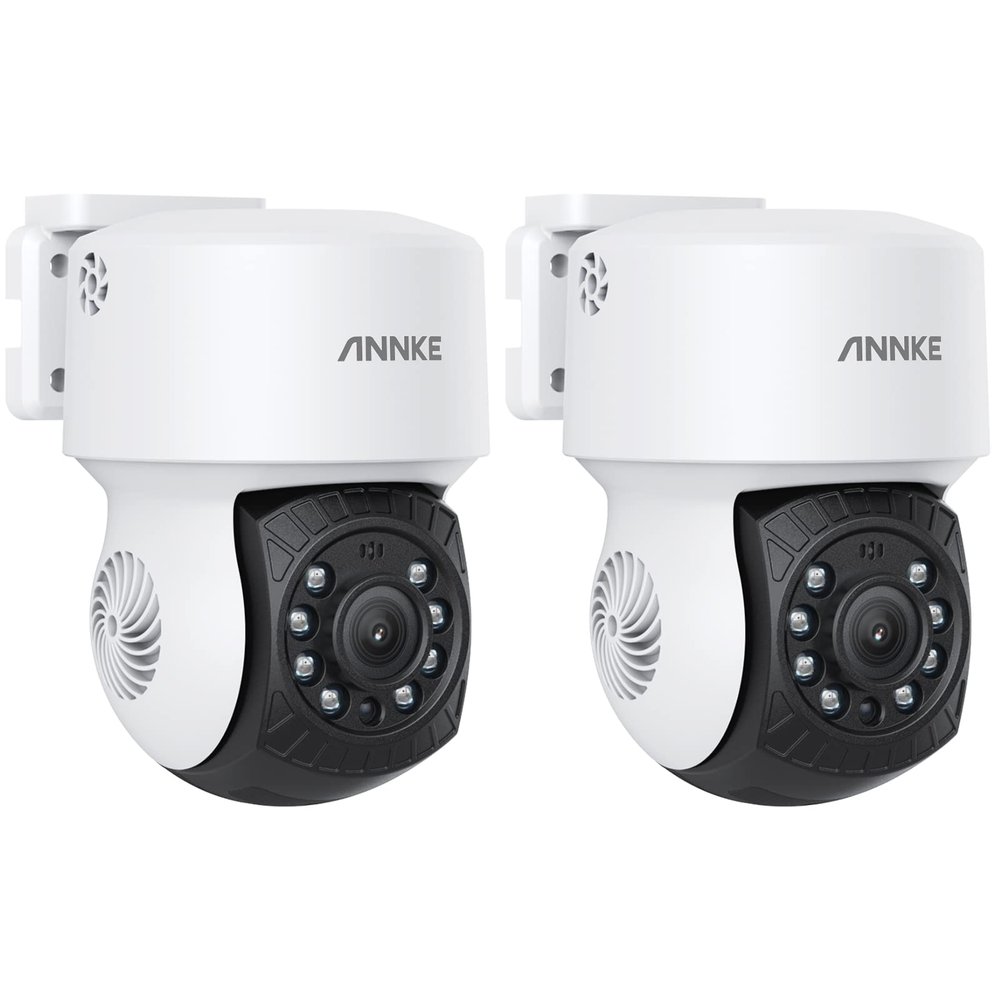 ANNKE 2Pack 2MP 1080P AHD CCTV Home Surveillance PT Camera with 350pan and 90tilt, 100ft IR Night Vision, IP65 Weatherproof Security AddOn Dome Wired Cam for Outdoor, Wide Compatibility - APT200