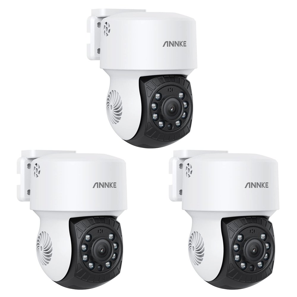 ANNKE 3Pack 2MP 1080P AHD CCTV Home Surveillance PT Camera with 350pan and 90tilt, 100ft IR Night Vision, IP65 Weatherproof Security AddOn Dome Wired Cam for Outdoor, Wide Compatibility - APT200