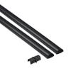 D-Line 31.4in TV Cord Hider, Patented Half Round Cable Cover, Hide Wall Mount TV Wires, Hinged One-Piece Cable Concealer, Adhesive, Decorative Raceway - 2X 0.78in W x 0.39in H x 15.7in L - Black view 1