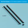 D-Line 31.4in TV Cord Hider, Patented Half Round Cable Cover, Hide Wall Mount TV Wires, Hinged One-Piece Cable Concealer, Adhesive, Decorative Raceway - 2X 0.78in W x 0.39in H x 15.7in L - Black view 4