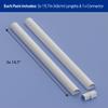 D-Line 31.4in TV Cord Hider, Patented Half Round Cable Cover, Hide Wall Mount TV Wires, Hinged One-Piece Cable Concealer, Adhesive, Decorative Raceway - 2X 1.18in W x 0.59in H x 15.7in L - White view 4