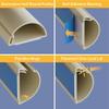 D-Line 31.4in TV Cord Hider, Patented Half Round Cable Cover, Hide Wall Mount TV Wires, Hinged One-Piece Cable Concealer, Adhesive, Decorative Raceway - 2X 1.18in W x 0.59in H x 15.7in L - Beige view 2