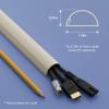 D-Line 31.4in TV Cord Hider, Patented Half Round Cable Cover, Hide Wall Mount TV Wires, Hinged One-Piece Cable Concealer, Adhesive, Decorative Raceway - 2X 1.18in W x 0.59in H x 15.7in L - Beige view 3