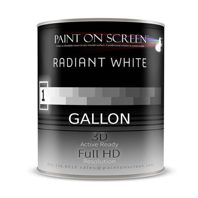 Paint on Screen Projection Screen Paint (Radiant Whte - Gallon)