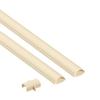 D-Line 31.4in TV Cord Hider, Patented Half Round Cable Cover, Hide Wall Mount TV Wires, Hinged One-Piece Cable Concealer, Adhesive, Decorative Raceway - 2X 0.78in W x 0.39in H x 15.7in L - Beige view 1