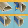 D-Line 31.4in TV Cord Hider, Patented Half Round Cable Cover, Hide Wall Mount TV Wires, Hinged One-Piece Cable Concealer, Adhesive, Decorative Raceway - 2X 0.78in W x 0.39in H x 15.7in L - Beige view 2