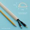 D-Line 31.4in TV Cord Hider, Patented Half Round Cable Cover, Hide Wall Mount TV Wires, Hinged One-Piece Cable Concealer, Adhesive, Decorative Raceway - 2X 0.78in W x 0.39in H x 15.7in L - Beige view 3