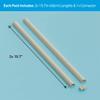 D-Line 31.4in TV Cord Hider, Patented Half Round Cable Cover, Hide Wall Mount TV Wires, Hinged One-Piece Cable Concealer, Adhesive, Decorative Raceway - 2X 0.78in W x 0.39in H x 15.7in L - Beige view 4