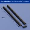 D-Line 31.4in TV Cord Hider, Patented Half Round Cable Cover, Hide Wall Mount TV Wires, Hinged One-Piece Cable Concealer, Adhesive, Decorative Raceway - 2X 1.18in W x 0.59in H x 15.7in L - Black view 4