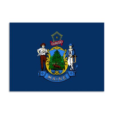 Flag of Maine Sticker Decal Notebook Car Laptop 5.5"x4" (Color)