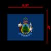 Flag of Maine Sticker Decal Notebook Car Laptop 5.5"x4" (Color) view 4
