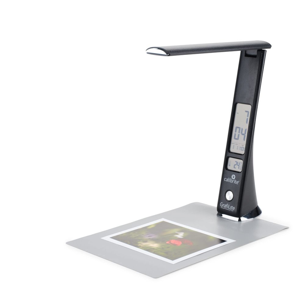 Calibrite Grafilite Print Viewing Light Booth for Photo and Video Color Evaluation, 3 Color Temperature Modes 5000K 4000K 2700K, 95+ CRI Illumination, Includes Neutral Gray A4 Mat