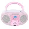 SingingWood GC01 Macarons Series Portable CD Player Boombox with FM, Bluetooth, USB Stereo Radio Kids CD Player LCD Display, Front Aux-in Port Headphone Jack, Supported AC or Battery Powered -Rose view 1