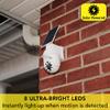Ontel Handy Brite Security 360 LED Light, 360-Degree Fake Security Camera with 8 Super-Bright LED Lights, Weather-Resistant Motion Sensor Light for Home Security, Solar-Powered Outdoor Light view 3