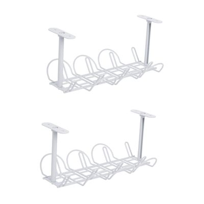 FOMIYES 2sets Desk Cable Organizer Rack for Tidy Workspace for Power Supplies Wires and Charger Storage for