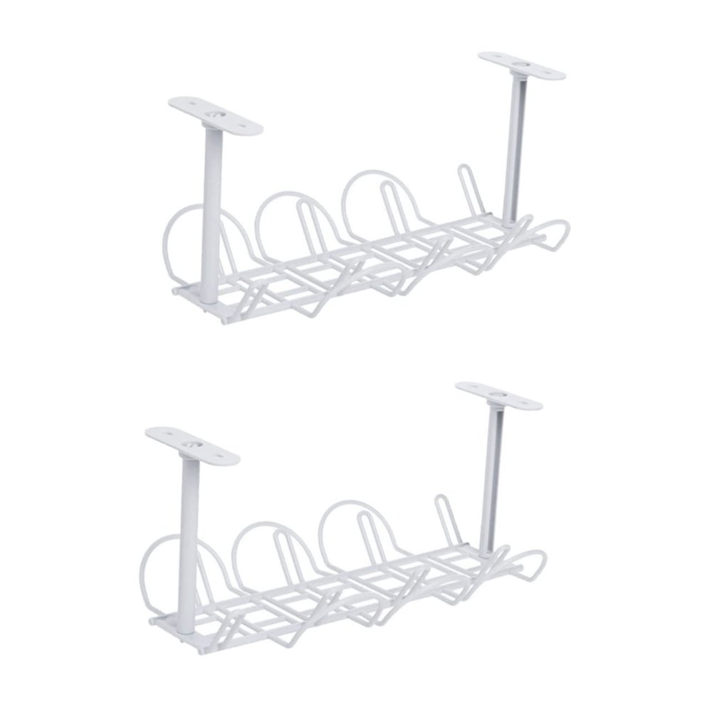 FOMIYES 2sets Desk Cable Organizer Rack for Tidy Workspace for Power Supplies Wires and Charger Storage for