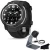 Garmin Instinct Crossover, Rugged Hybrid Multisport GPS Smartwatch, Black | Heart Rate Monitor, Analog Hands and Digital Display, Up to 28 Day Battery Life with Signature Series Charging Bundle view 1