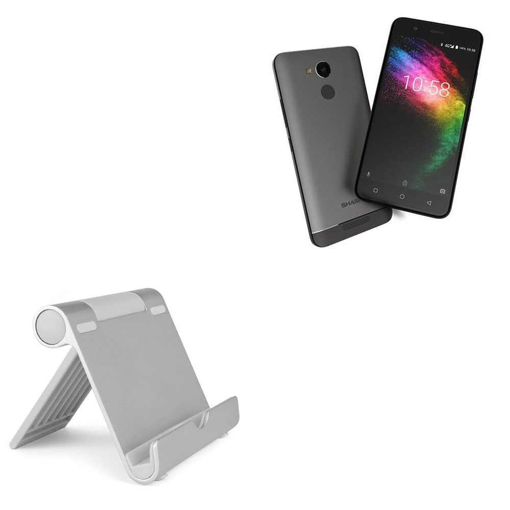 BoxWave Stand and Mount Compatible with Sharp Pi - VersaView Aluminum Stand, Portable, Multi Angle Viewing Sturdy