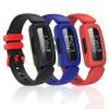 Silicone Bands for Fitbit Ace 3,Waterproof Soft Replacement Bands for Ace 3 Bands for Kids Boys Girls Bracelet Accessories Sports Band for Fitbit Ace 3 Activity Tracker(Black Red Blue) view 1