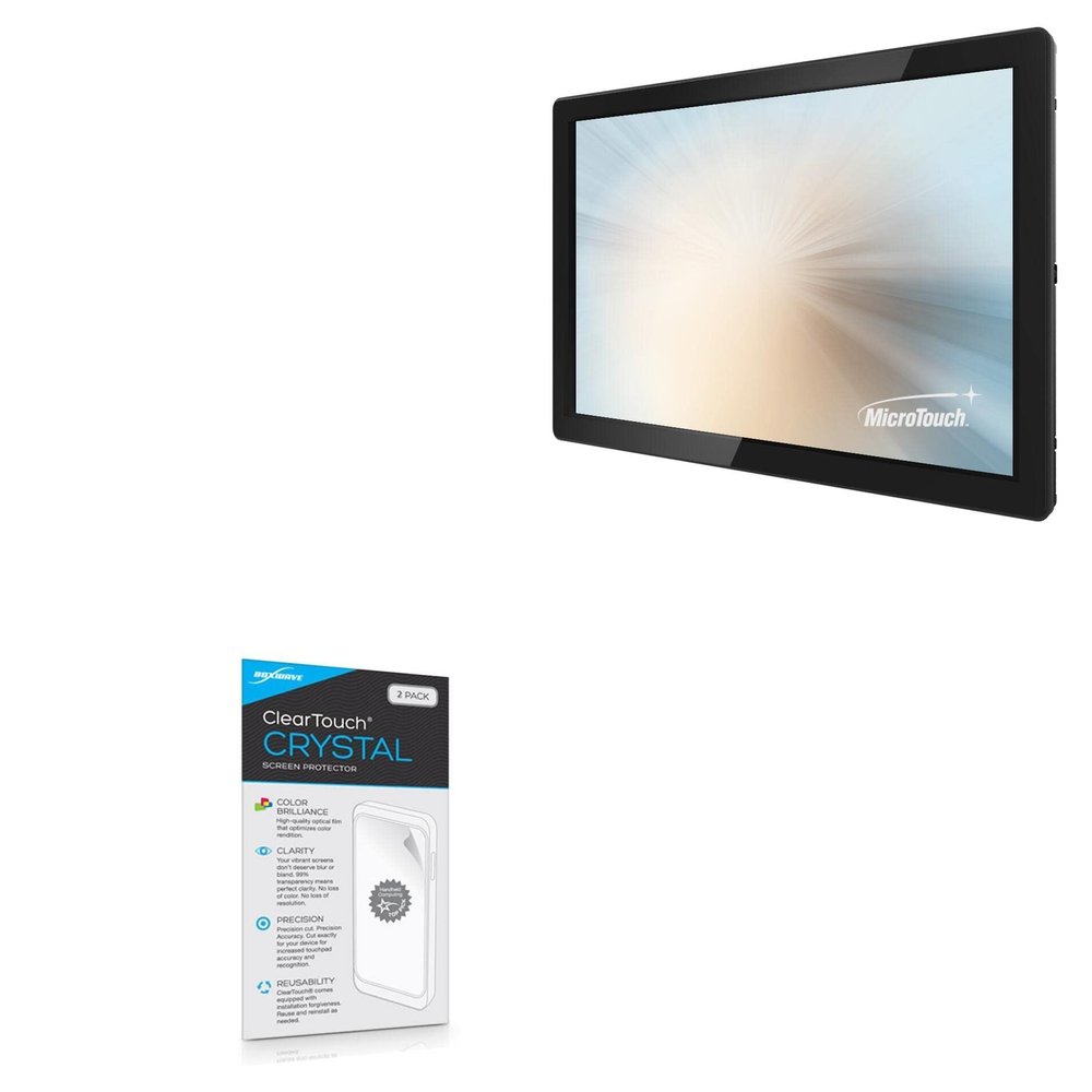BoxWave Screen Protector Compatible with Microtouch OF-215P-B1 (21.5 in) - ClearTouch Crystal (2-Pack), HD Film Skin - Shields from Scratches