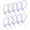 MECCANIXITY 15 Pack Silicone Cable Ties 7 Inch Reusable Zip Ties Silicone Twist Ties for Home Office Kitchen Organizer Food Bag Cord Key Management (Lavender) view 1