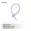 MECCANIXITY 15 Pack Silicone Cable Ties 7 Inch Reusable Zip Ties Silicone Twist Ties for Home Office Kitchen Organizer Food Bag Cord Key Management (Lavender) view 3