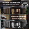 Reidubo WIFI Security Camera Outdoor, PoE Camera with Dual-Lens 180 Ultra-Wide View, 4MP Color Night Vision, 2-Way Audio, IP66 Waterproof, Sound & Light Alarm, Compatible with Alexa & Google Home view 4