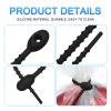 MECCANIXITY 15 Pack Silicone Cable Ties 8.5 Inch Reusable Zip Ties Silicone Twist Ties for Home Office Kitchen Organizer Food Bag Cord Key Management (Black) view 4