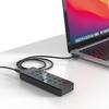 LENTION Powered USB Hub for PC, 7 Port USB Hub 3.0 Multiple USB Port for Laptop Individual On/Off Switches 5Gbps Data Transfer Hubs Compatible with MacBook, Surface, Chromebook(H92, Black) view 3