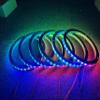 6PCS 8" Car LED Speaker Decorative Light Kit Dream Color Chasing Flow Series Spacer Ring Light Coaxial Speaker Lights Bluetooth App & Remote Controlled view 2