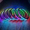 6PCS 8" Car LED Speaker Decorative Light Kit Dream Color Chasing Flow Series Spacer Ring Light Coaxial Speaker Lights Bluetooth App & Remote Controlled view 4