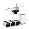 eufy Security S330 Floodlight Cam 2 Pro, 360-Degree Pan & Tilt Coverage, 2K Full HD eufyCam 3 3-Cam Kit, Security Camera Outdoor Wireless, 4K Camera with Integrated Solar Panel view 1