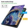 CGFGHHUY for Kindle Paperwhite Case 6 inch 10th Generation 2018 Lightweight Protective PU Leather Smart Stand Cover with Auto Wake Sleep Case for Kindle Paperwhite E-Reader - Purple Blue Marble view 3