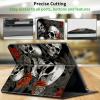 CGFGHHUY Case for All-New Kindle 11th Generation 6 inch 2022 Release Lightweight Protective PU Leather Smart Stand Cover with Auto Wake Sleep Case for Kindle 2022 11th Gen E-Reader - Red Roses Skull view 4