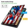 CGFGHHUY Case for 6.8 inch Kindle Paperwhite 11th Generation 2021/Kindle Paperwhite Signature Edition Lightweight Protective PU Leather Smart Stand Cover with Auto Wake Sleep - American Flag & Fish view 3