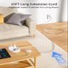 i-Donut Extension Cord 15FT, NTONPOWER Long Extension Cord with 3 USB Ports(1 USB C), 3 Outlets, Flat Plug Switch, Travel Power Strip for Home, Office, Dresser, Dorm Room, White view 2