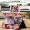 CGFGHHUY for Fire HD 10 Tablet Case (7th/9th Generation 2017/2019 Release 10.1 inch Lightweight Protective PU Leather Smart Stand Cover with Auto Wake Sleep - Pink Rose Flower Cat view 4