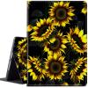 CGFGHHUY for Fire HD 10 Tablet Case (7th/9th Generation 2017/2019 Release 10.1 inch Lightweight Protective PU Leather Smart Stand Cover with Auto Wake Sleep - Sunflowers view 1