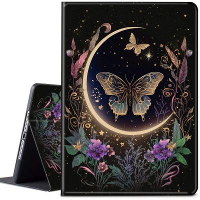 CGFGHHUY for Kindle Fire HD 8 Tablet Case 7th/8th Generation 8 inch 2017/2018 Release Lightweight Protective PU Leather Smart Stand Cover with Auto Wake Sleep - Flowers Plants Butterflies