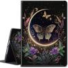 CGFGHHUY for Kindle Fire HD 8 Tablet Case 7th/8th Generation 8 inch 2017/2018 Release Lightweight Protective PU Leather Smart Stand Cover with Auto Wake Sleep - Flowers Plants Butterflies view 1