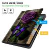 CGFGHHUY Case for All-New Kindle 11th/12th Generation 6 inch 2022/2024 Release Lightweight Protective PU Leather Smart Stand Cover with Auto Wake Sleep Tablet Case - Purple Rose and Butterflies view 3