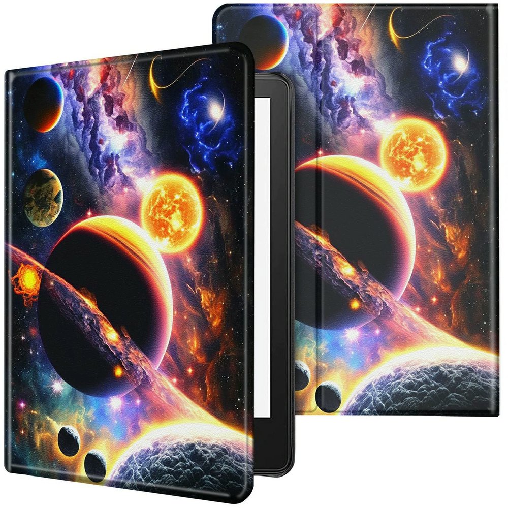 CGFGHHUY for Kindle Paperwhite Case 6 inch 10th Generation 2018 Lightweight Protective PU Leather Smart Stand Cover with Auto Wake Sleep Case for Kindle Paperwhite E-Reader - Planet