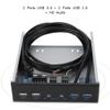 Internal Card Readers for Pc 5.25 5.25 Front Bay USB 3 Audio Aluminium Alloy USB 3.0 USB 2.0 19Pin Hd Audio Extension Front Panel view 4