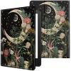 CGFGHHUY Case for All-New Kindle 11th/12th Generation 6 inch 2022/2024 Release Lightweight Protective PU Leather Smart Stand Cover with Auto Wake Sleep Tablet Case - Moon Floral Flower view 1