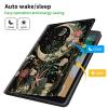 CGFGHHUY Case for All-New Kindle 11th/12th Generation 6 inch 2022/2024 Release Lightweight Protective PU Leather Smart Stand Cover with Auto Wake Sleep Tablet Case - Moon Floral Flower view 3