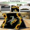 CGFGHHUY for Fire HD 10 Tablet Case (7th/9th Generation 2017/2019 Release 10.1 inch Lightweight Protective PU Leather Smart Stand Cover with Auto Wake Sleep - Turtles and Sunflowers view 4